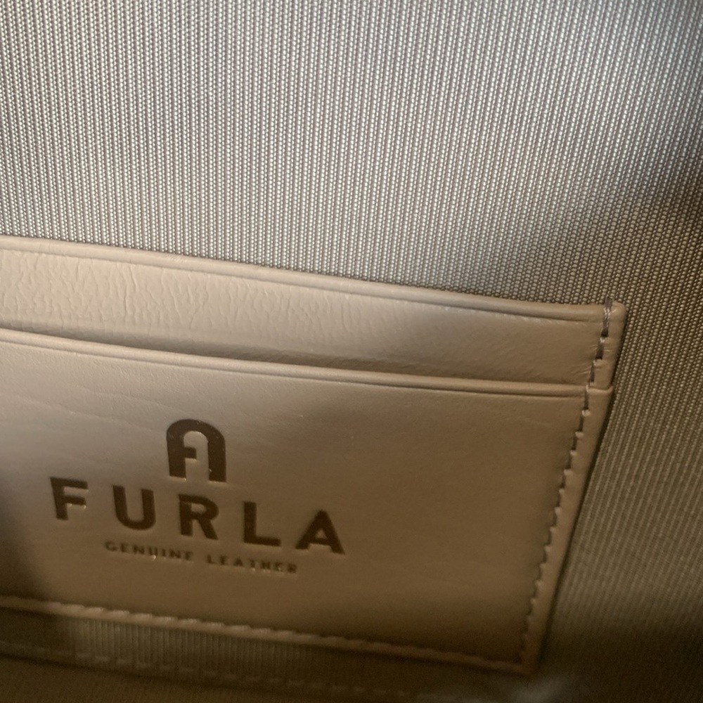 Furla Camelia Greige Suede Mini Crossbody New With Tags - Picture 8 of 10